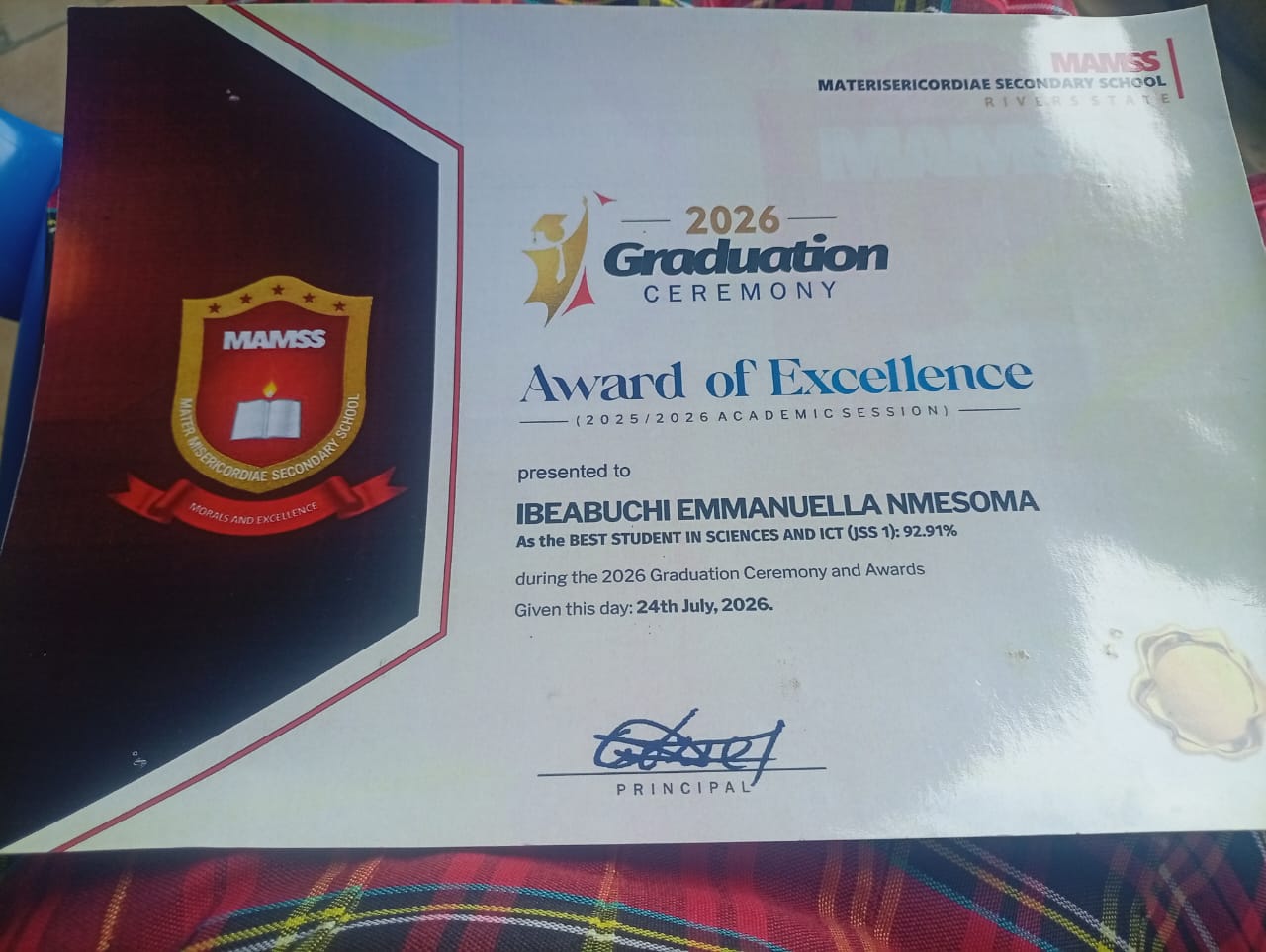 Certificate 1